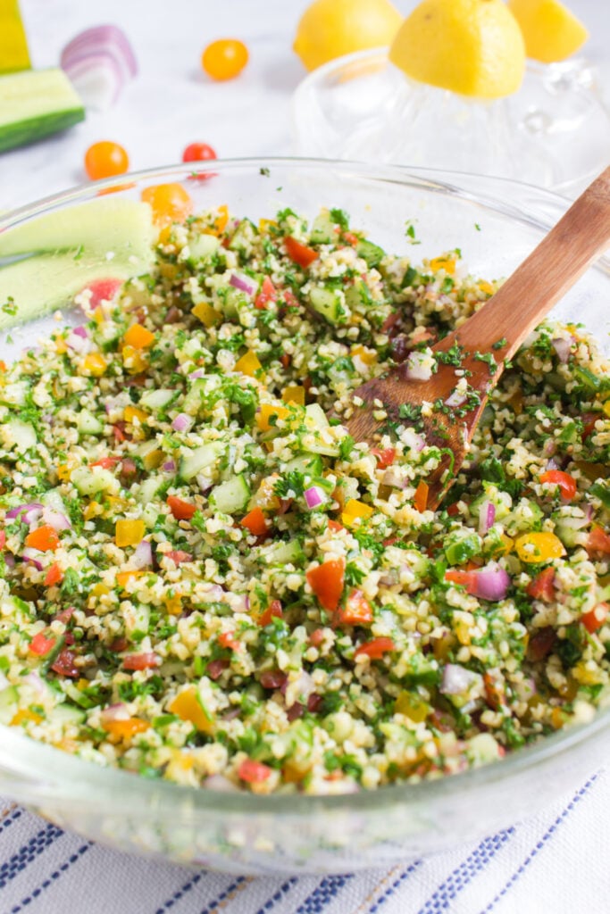 Tabouli Salad in a large bowl