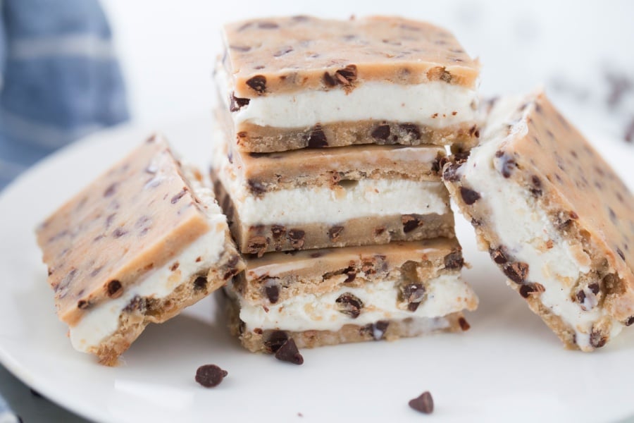 Cookie Dough Ice Cream Sandwiches