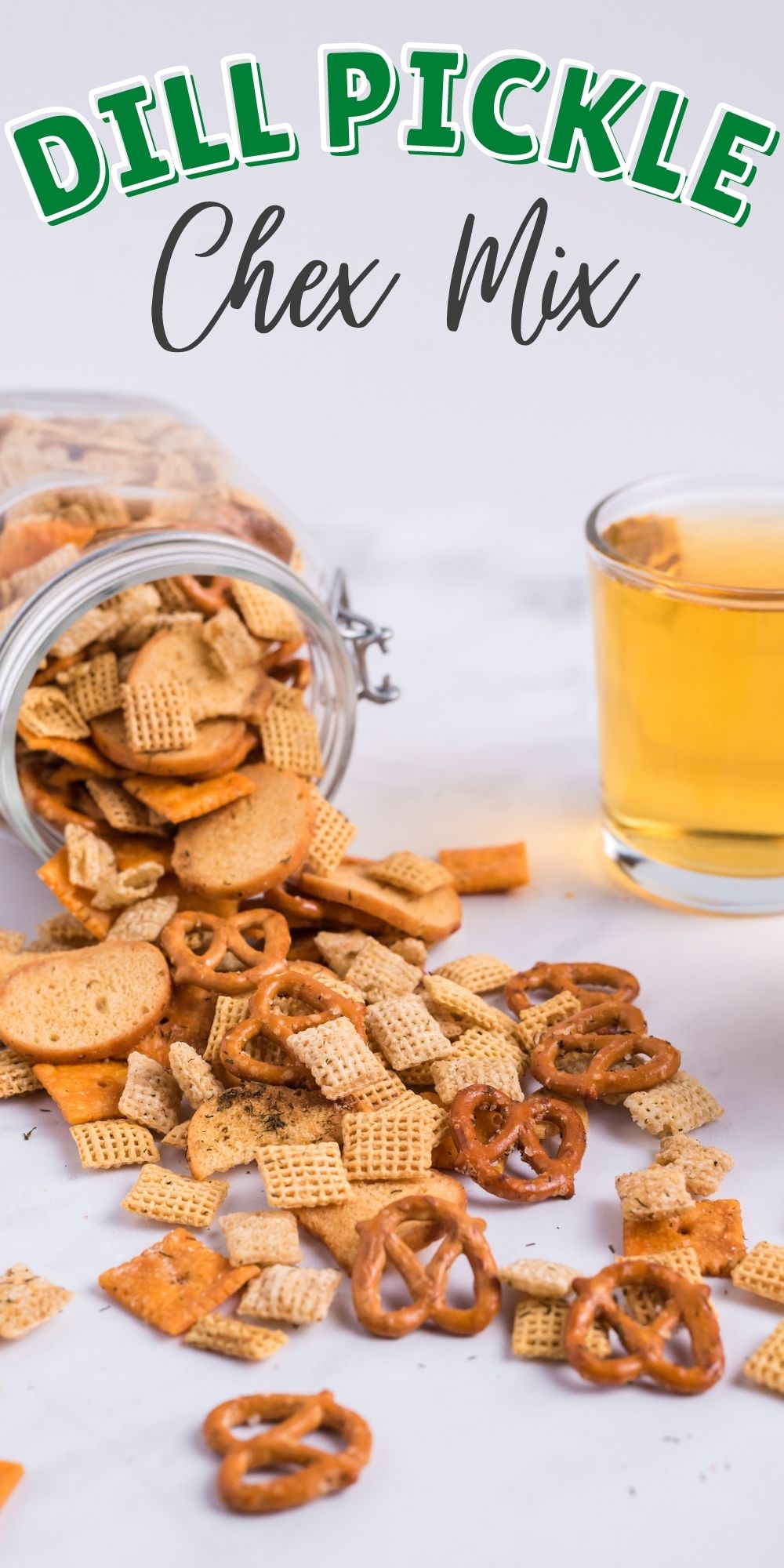 This homemade Dill Pickle Chex Mix recipe is a brilliant savory variation to the well-known sweet Chex mix recipe. via @familyfresh