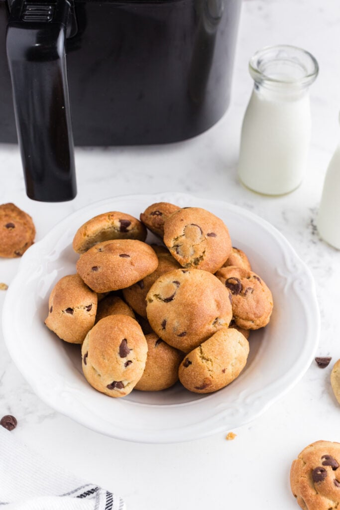 Plate with chocolate chip cookies