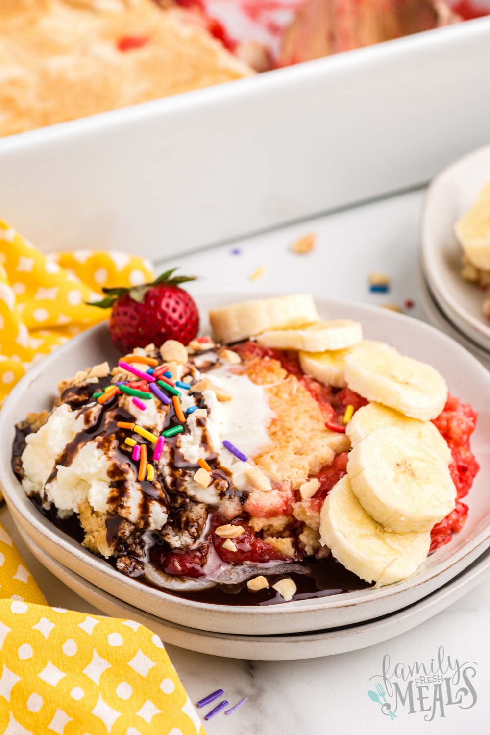 Banana Split Dump Cake Family Fresh Meals