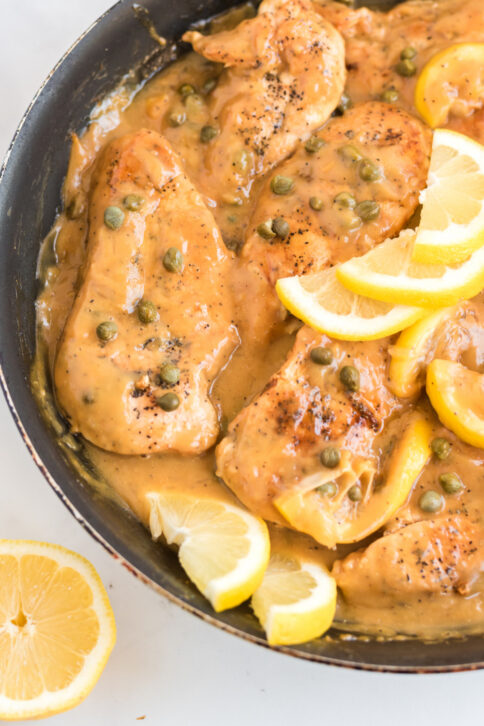 Chicken Piccata in a pan