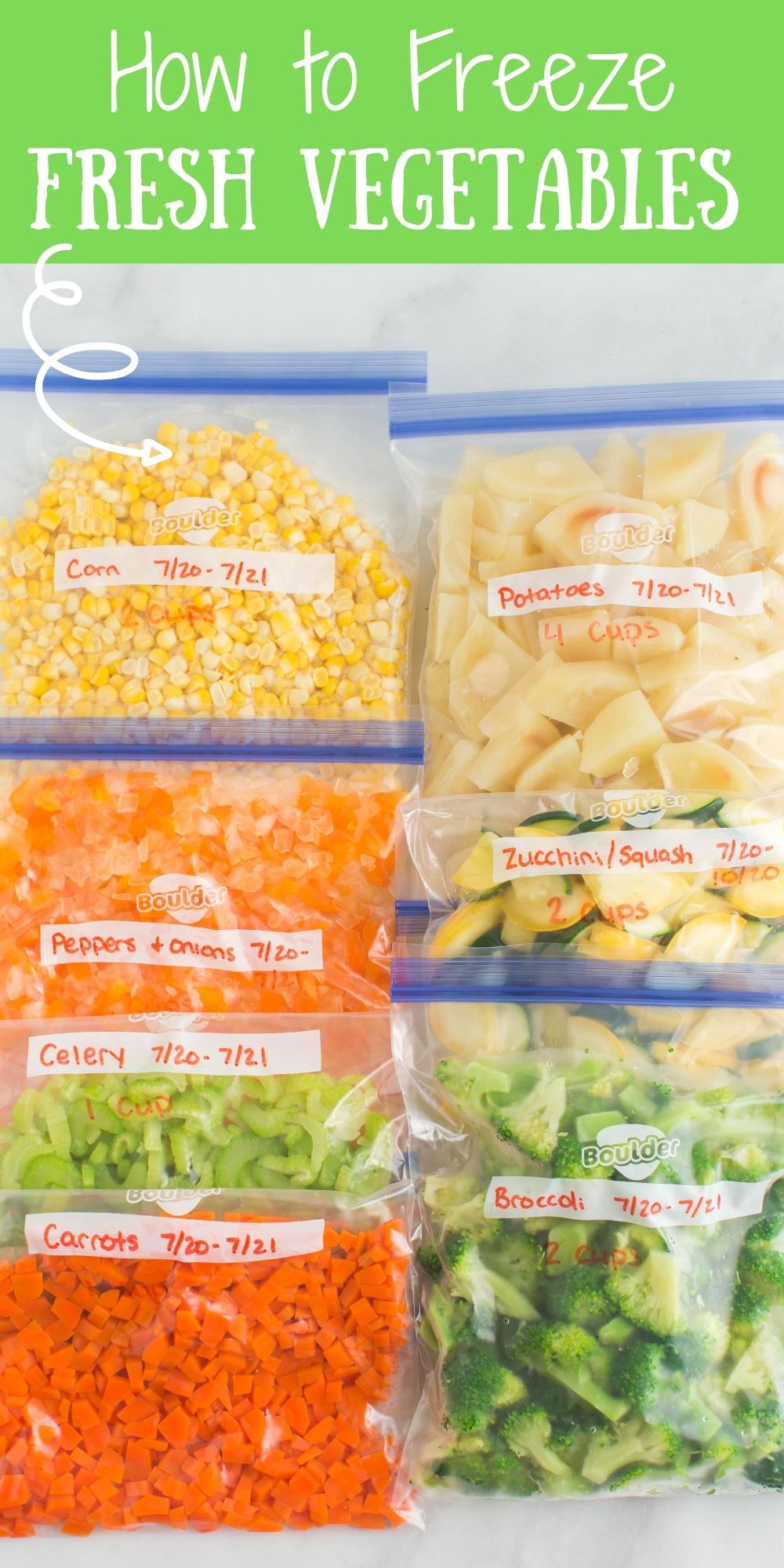 How to Freeze Fresh Vegetables - Family Fresh Meals