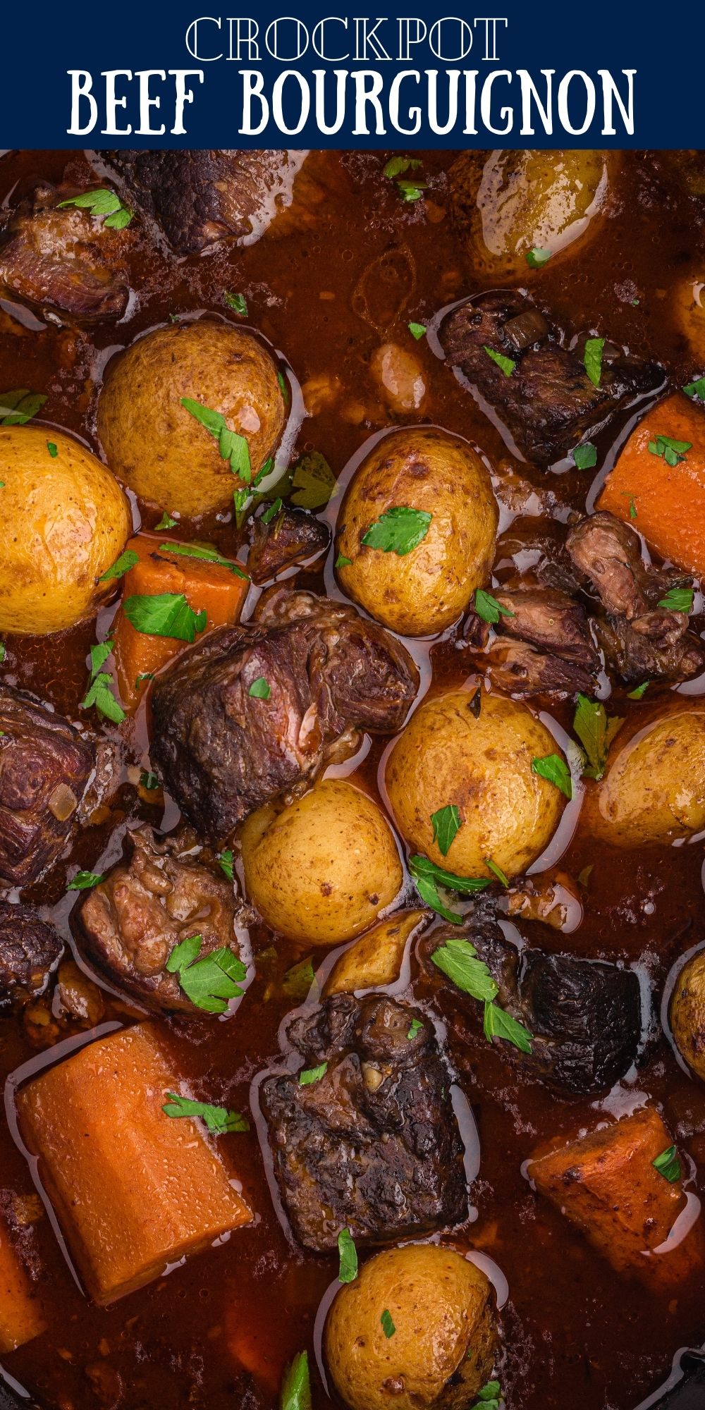 If you’re looking for a tender beef stew that’s been kicked up a notch or two with a rich red wine base then this Crockpot Beef Bourguignon is for you! via @familyfresh