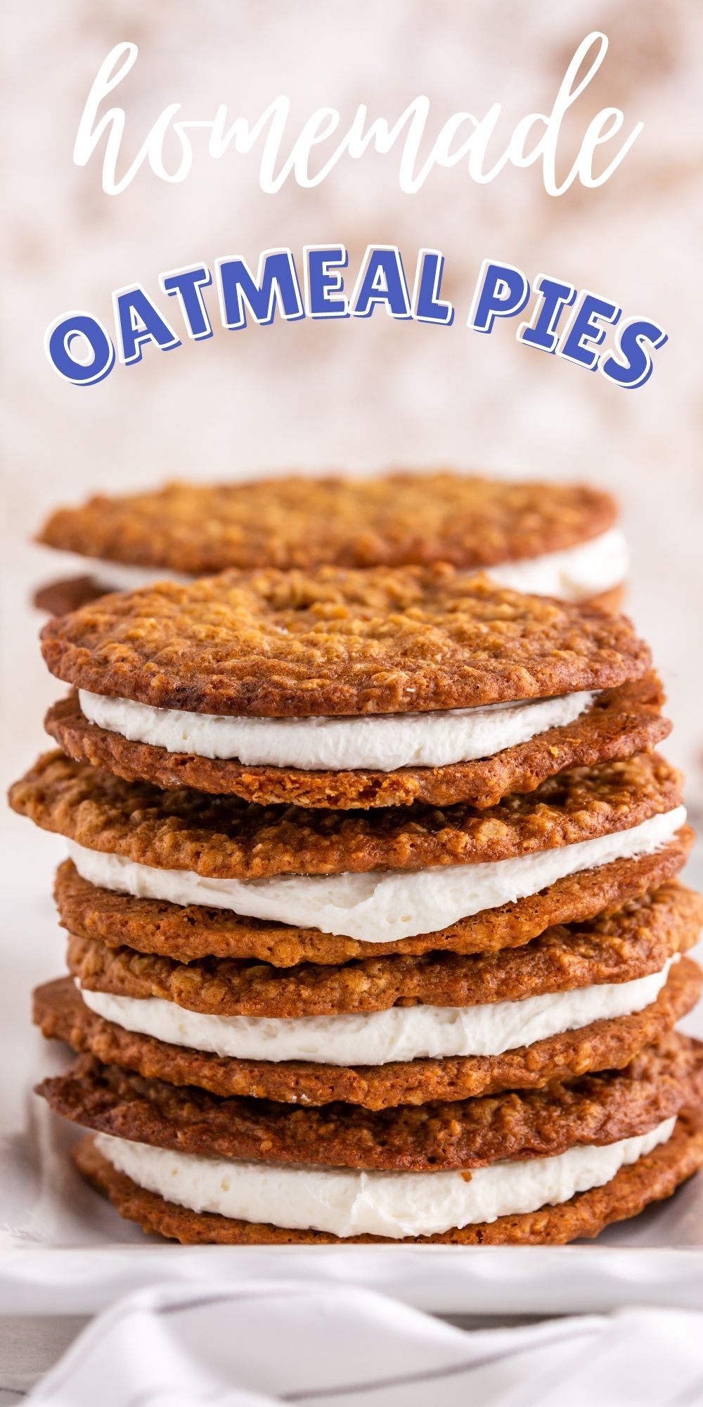 These homemade oatmeal pies are even better than any childhood memories you may have of the Little Debbie oatmeal creme pies.  via @familyfresh
