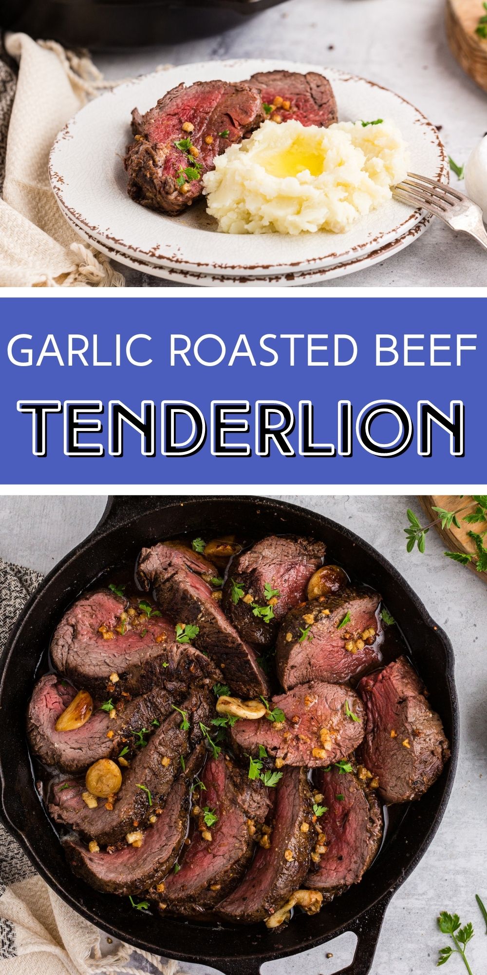 This Garlic Roasted Beef Tenderloin is the perfect option for a celebratory main meal this holiday season while it could just as easily be enjoyed as a family Sunday roast! via @familyfresh