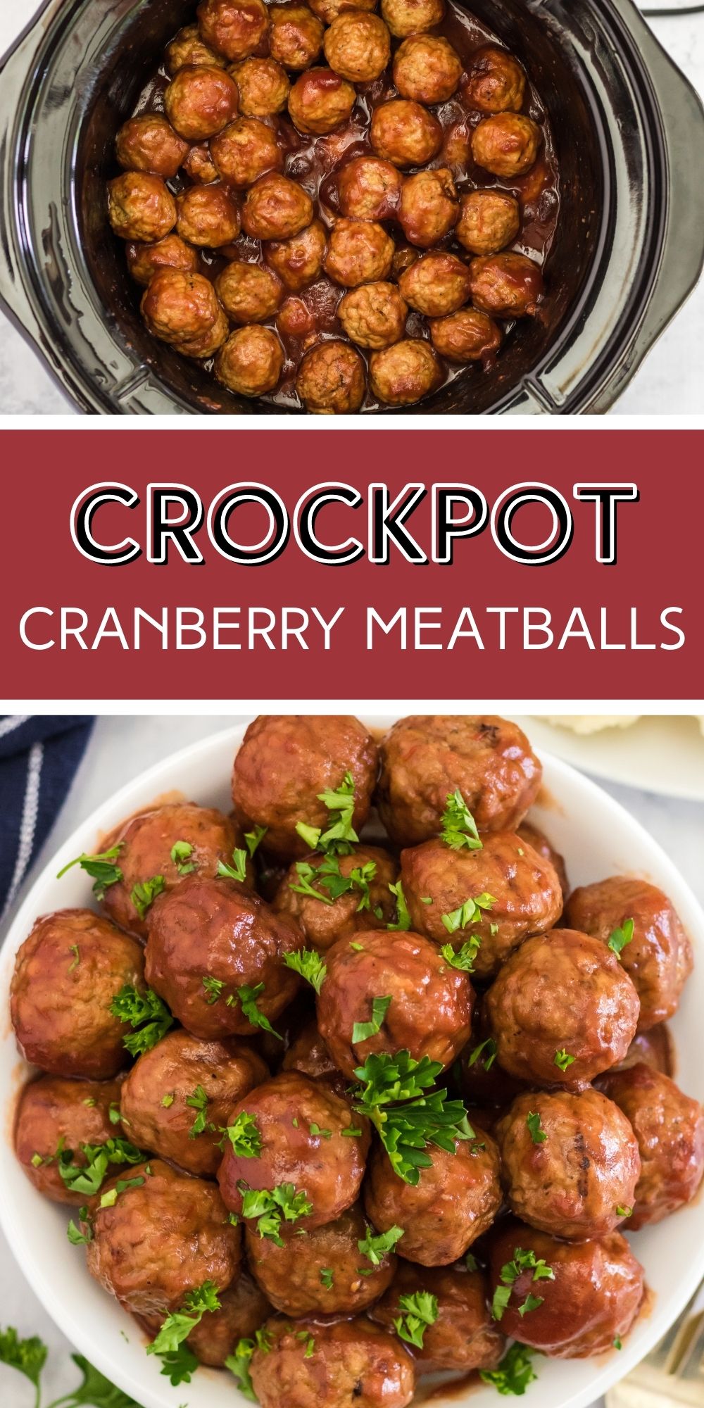 Serve these Crockpot Cranberry Meatballs as a tasty Thanksgiving appetizers or enjoy them alongside some rice or mashed potatoes. via @familyfresh