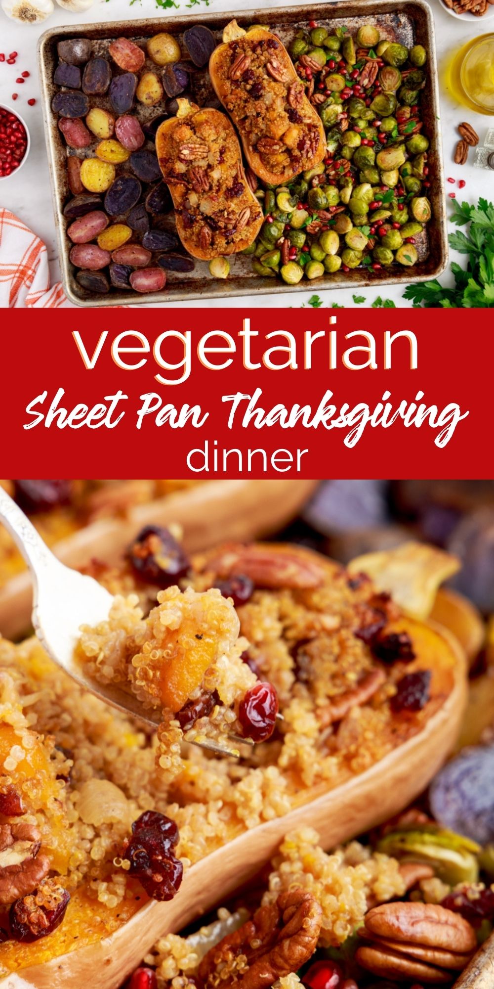 Being a vegetarian can be tough sometimes. Especially on Thanksgiving. Here is an amazing Vegetarian Sheet Pan Thanksgiving Dinner. via @familyfresh