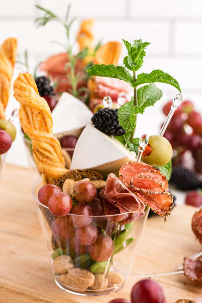 Take your meat and cheese on the go! These charcuterie cups are