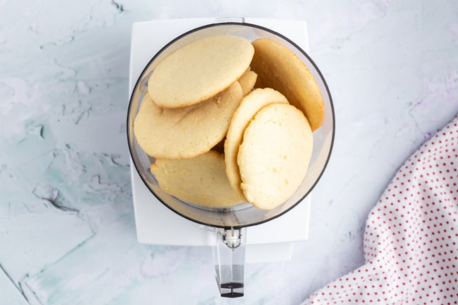 sugar cookies in food processor