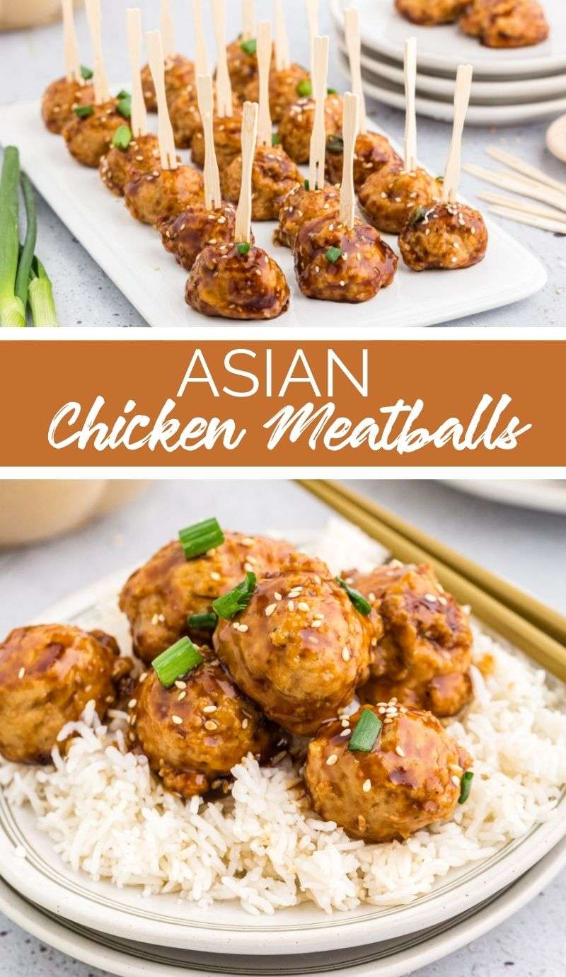 These Asian Chicken Meatballs make a killer appetizer or a dinner when served over rice, noodles or spiralized zucchini. via @familyfresh