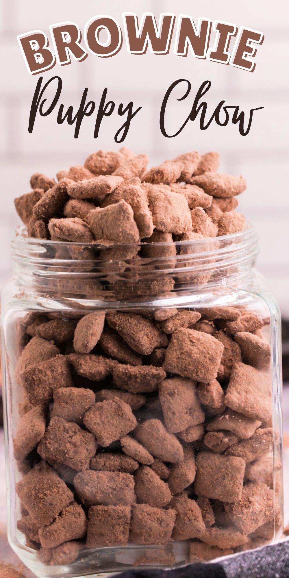 This Brownie Puppy Chow recipe offers a rich brownie flavor, taking the chocolate-ness to another level of deliciousness! via @familyfresh