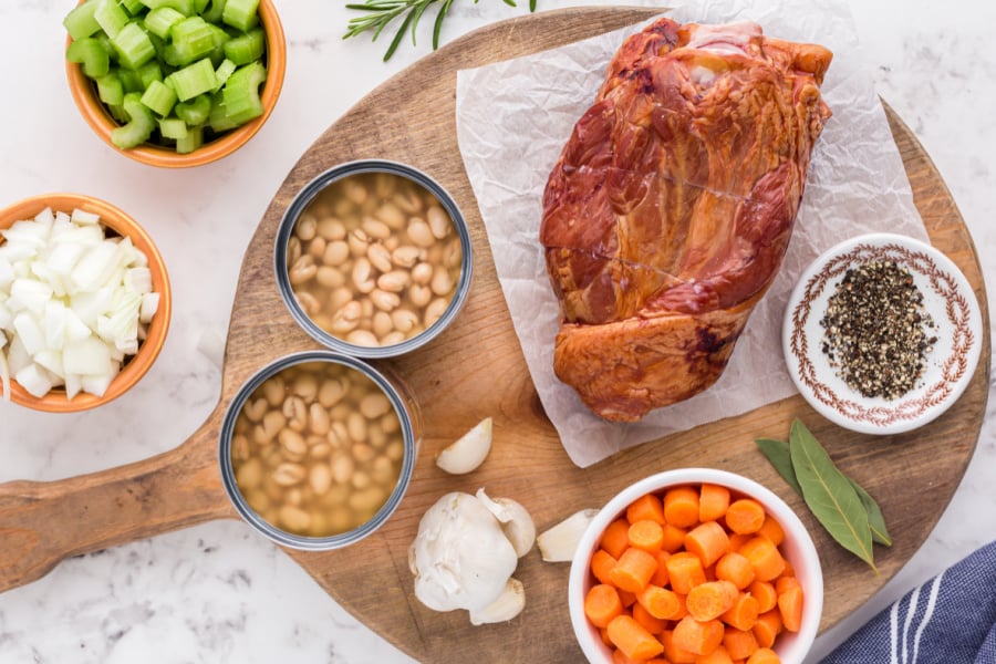 ingredients for crockpot navy bean soup