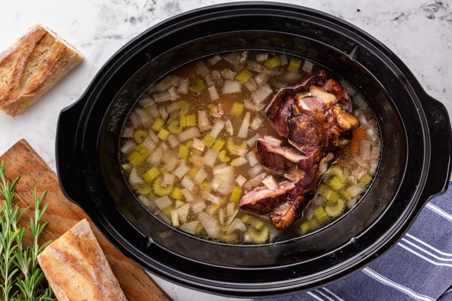 soup cooking in slow cooker