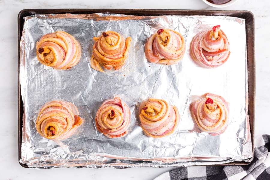 drumsticks on a baking sheet