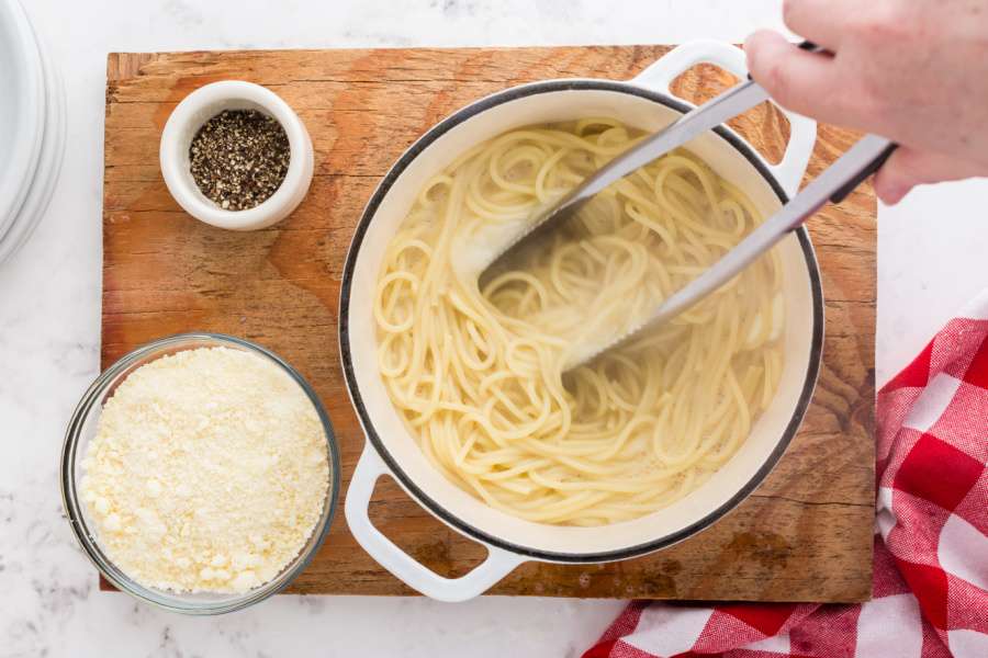 butter mixed into pasta