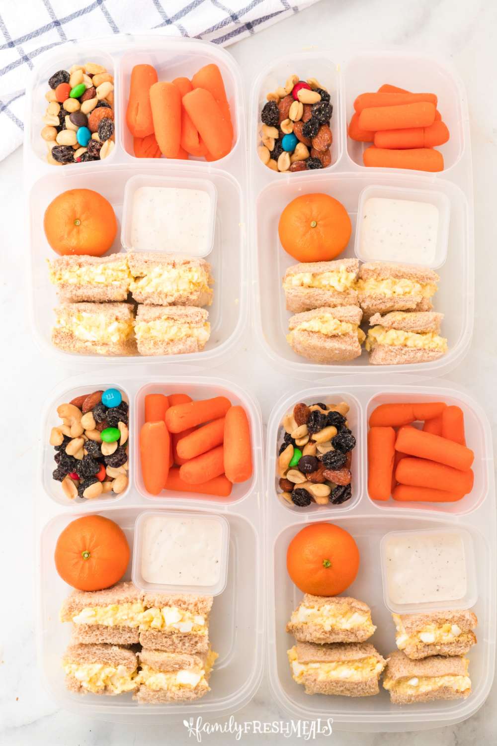 Mini Egg Salad Sandwich Lunchbox Idea - Family Fresh Meals
