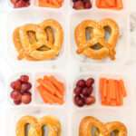 Soft Pretzel Easy Lunchbox Idea in 4 lunchboxes