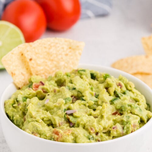 Homemade Guacamole in a bowl