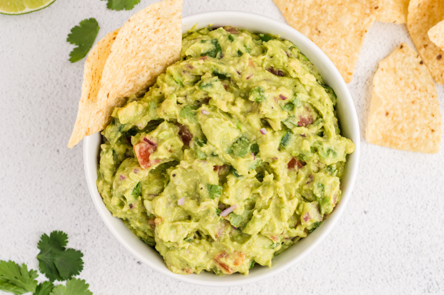 Homemade Guacamole in a bowl