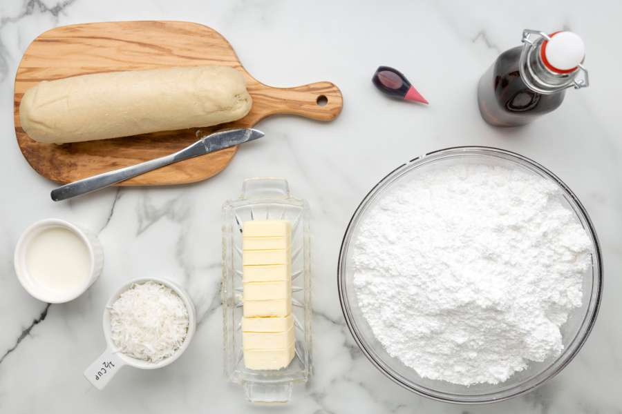 ingredients for Bunny Butt Cookie Cake