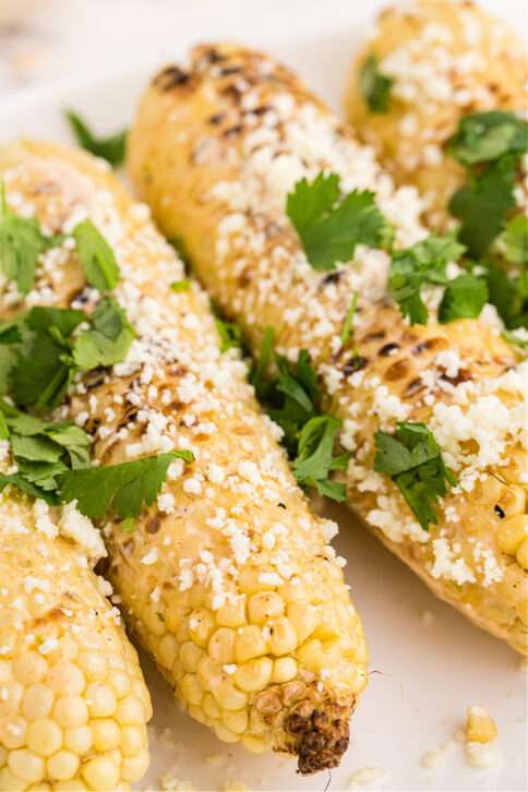 Mexican Street Corn on a plate
