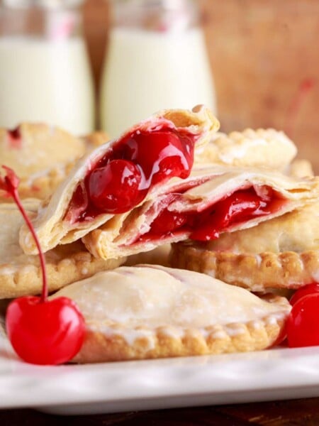 Cherry Hand pies on a plate