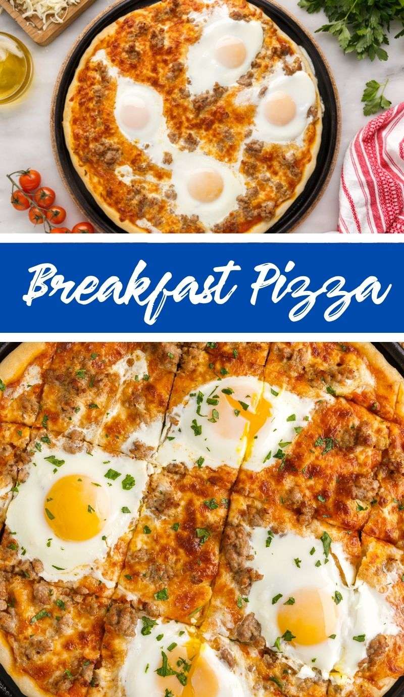 This Breakfast Pizza has all of your favorite breakfasts slapped on top of a pizza crust for the ultimate breakfast of champions. via @familyfresh