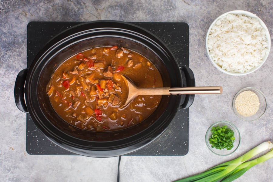 Sweet and Sour Pork in crockpot