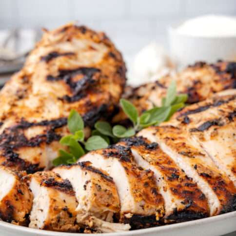 Greek Marinated Chicken on a plate