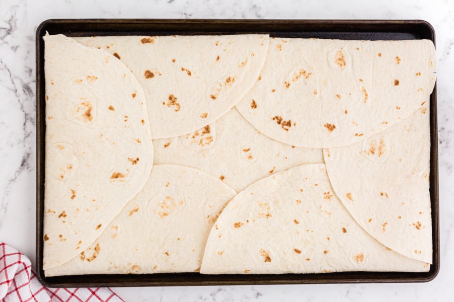 tortillas folded over top 