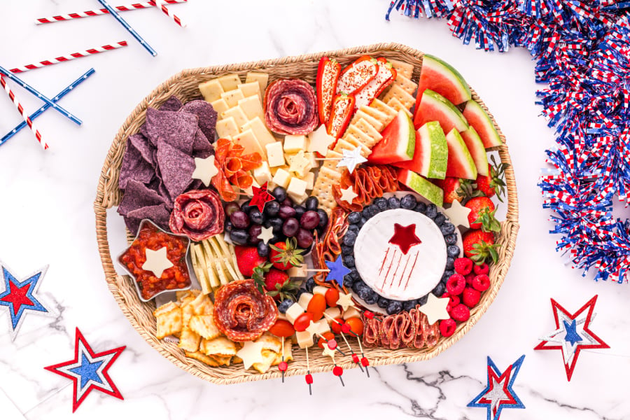 4th of July Meat and Cheese Charcuterie Tray