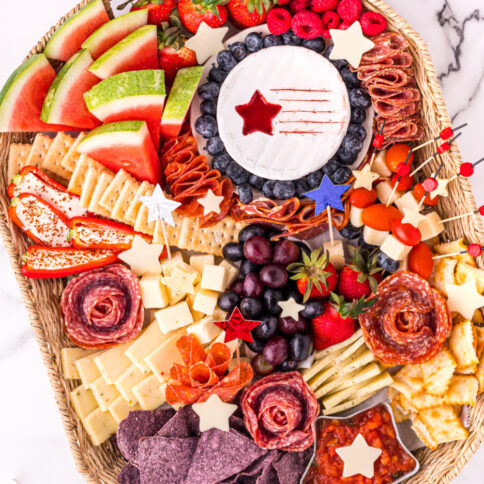 4th of July Meat and Cheese Charcuterie Tray from Family Fresh Meals