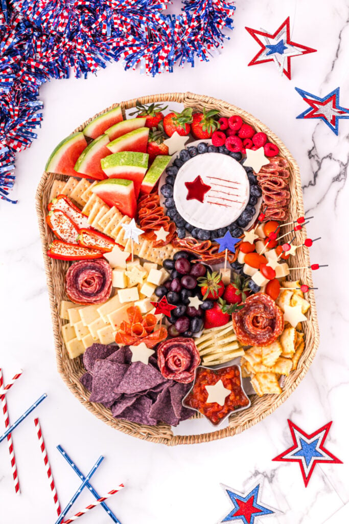 4th of July Meat and Cheese Charcuterie Tray