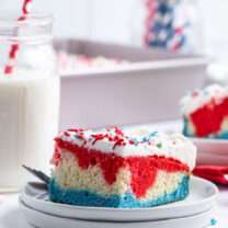 Red White and Blue Layered Cake