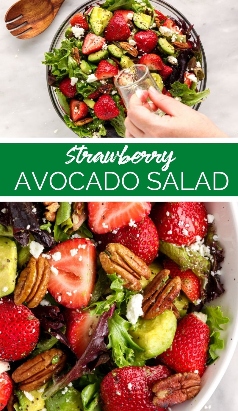 This bright and cheerful Strawberry Avocado Salad bursts with sweet and tart flavors, creamy avocado slices and crisp mixed salad greens. via @familyfresh