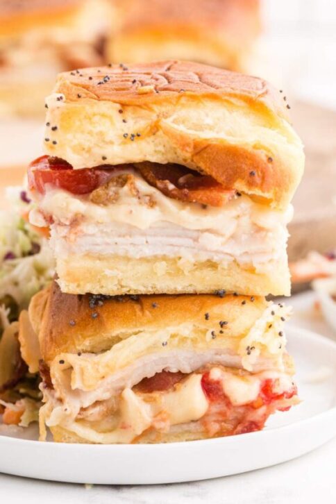 Kentucky Hot Brown Sliders on a plate