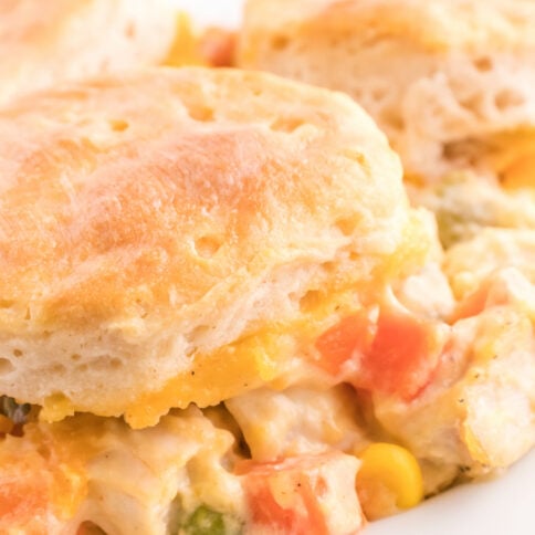 Chicken Pot Pie Casserole on a plate