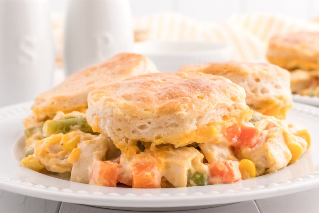 Chicken Pot Pie Casserole  on a plate