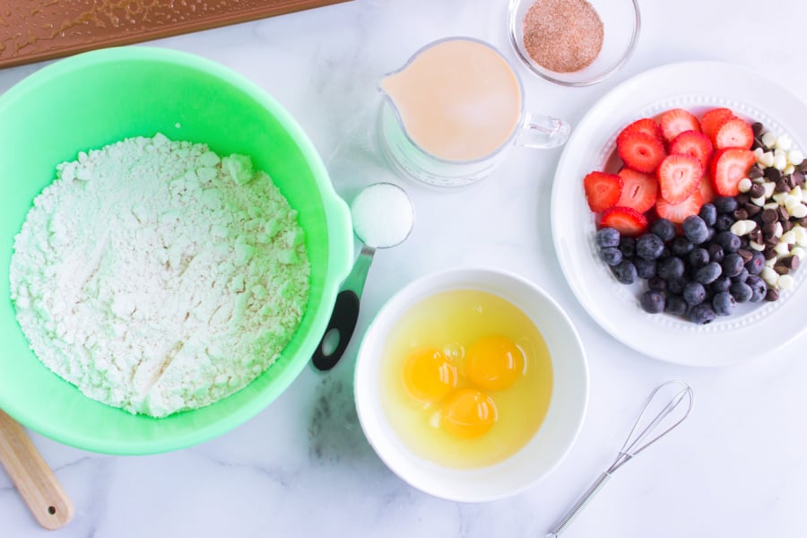 ingredients for sheet pan pancakes