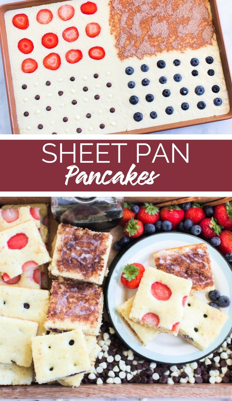 With this Sheet Pan Pancakes recipe, you can pour out a whole batch of pancake batter into a pan, bake it all at once, slice it, and serve! via @familyfresh