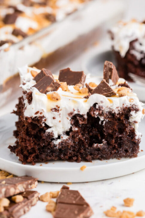 Better than Sex Cake on a plate