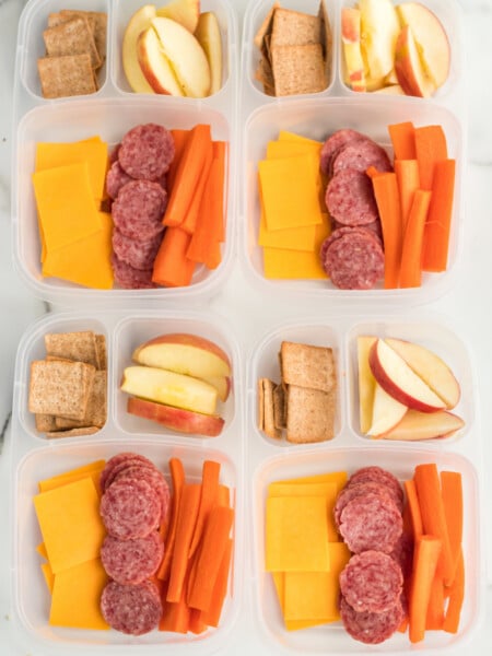 4 Salami Cheese and Crackers Lunchboxes