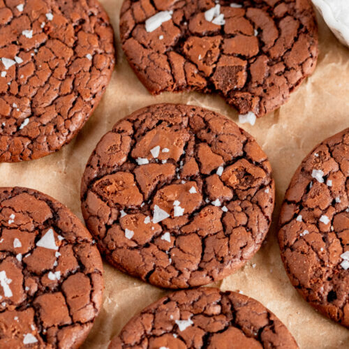 Sea Salt Brownie Cookies recipe from Family Fresh Meals