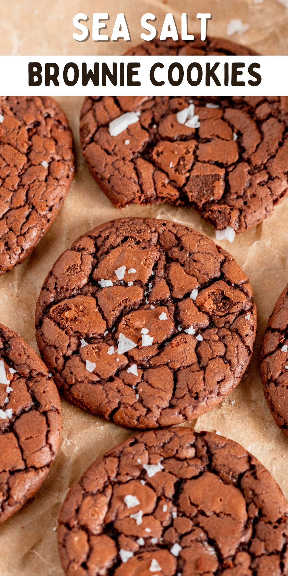 Brownies in cookie form? These Sea Salt Brownie Cookies are decadently rich and chocolatey, chewy inside while crispy on the outside. via @familyfresh