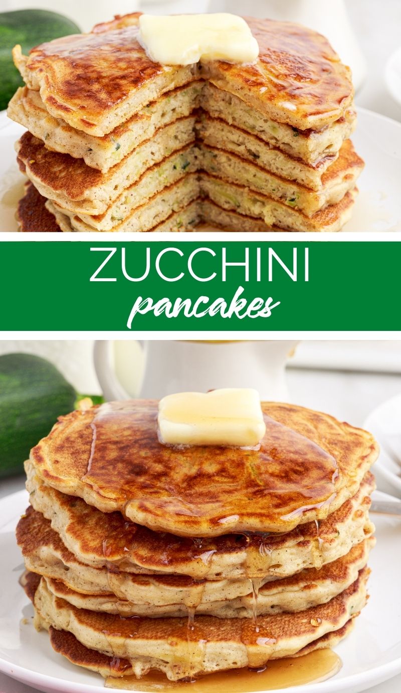 Why make ordinary pancakes when you can make Zucchini pancakes?! The shredded zucchini adds volume, texture and some healthy greens to your breakfast! via @familyfresh