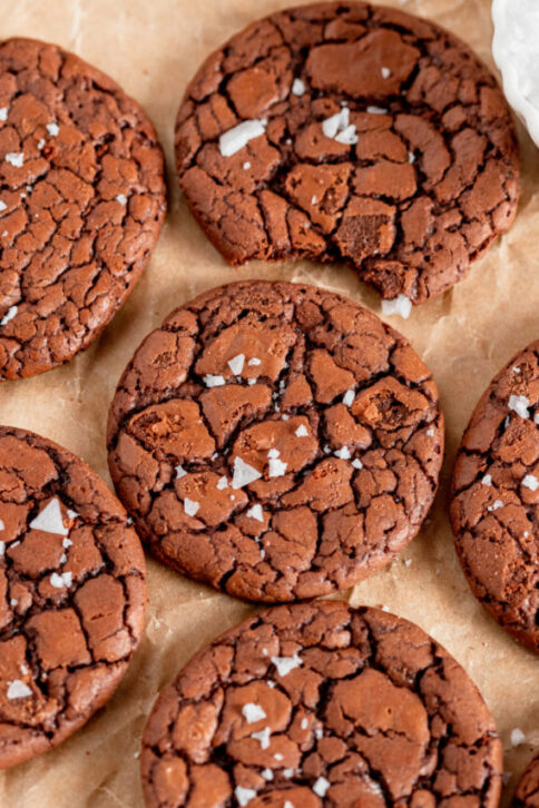 Sea Salt Brownie Cookies recipe from Family Fresh Meals