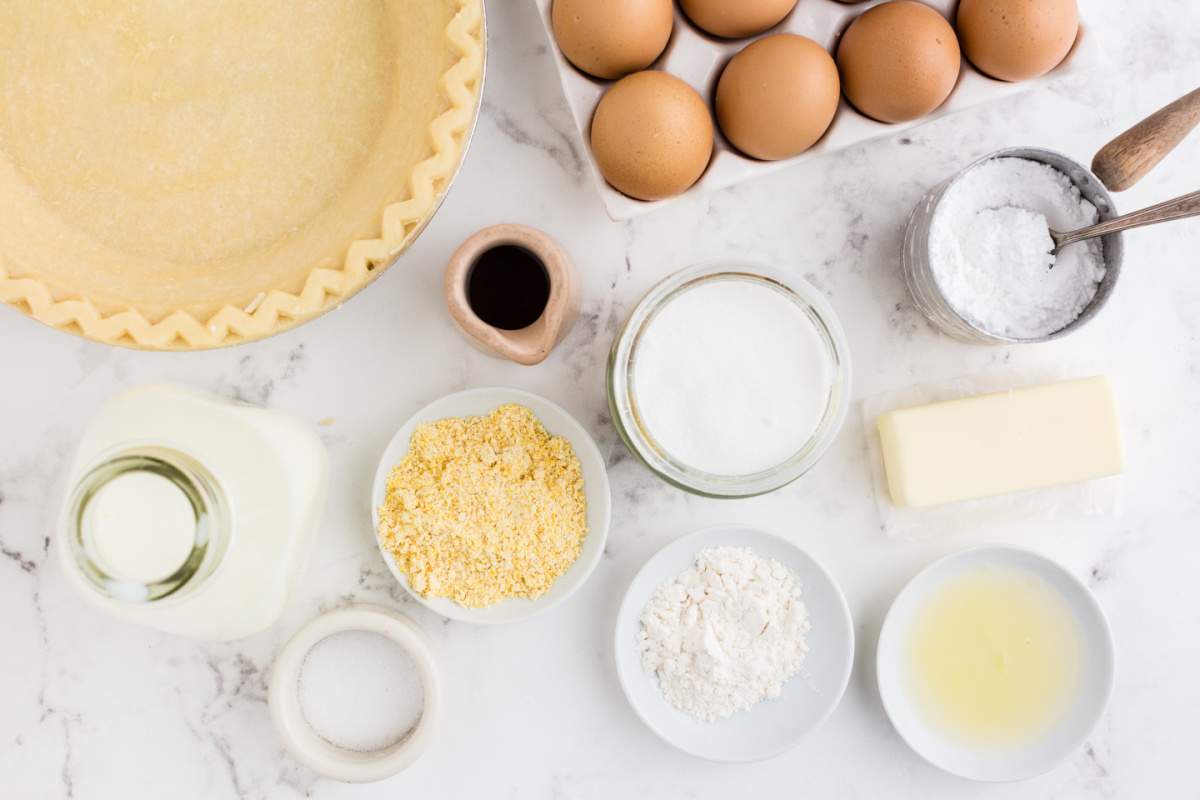 ingredients for Chess Pie