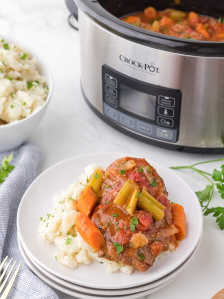 Crockpot Swiss Steak Recipe on a plate
