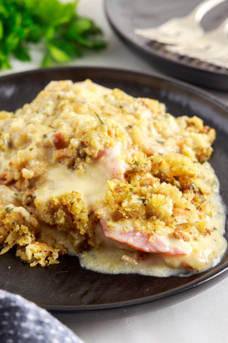 Crockpot Chicken Cordon Bleu with Stuffing